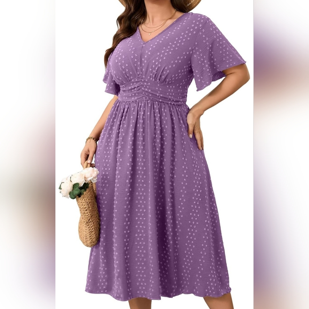 Chic Lavender Midi Dress